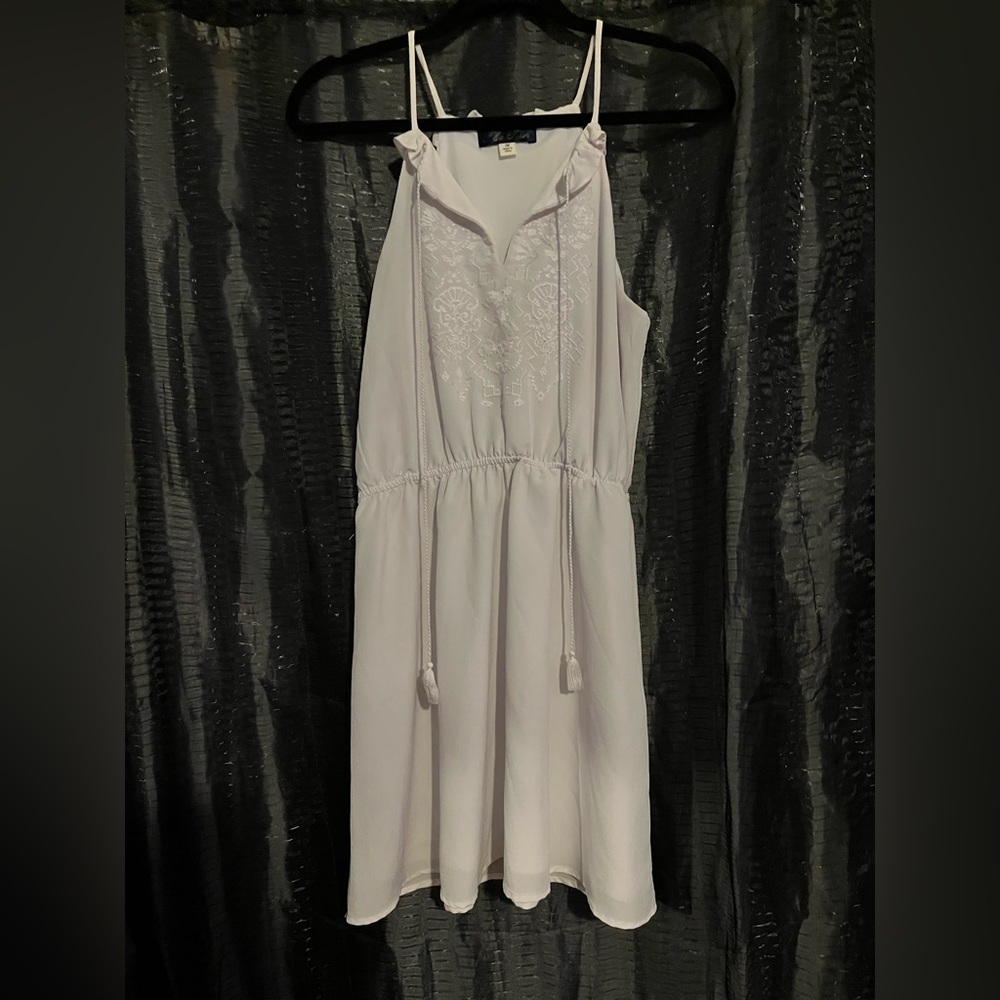 Blue rain white dress-size medium